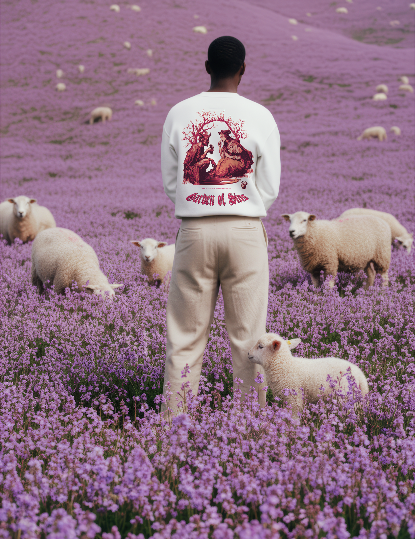 GARDEN OF SINS WHITE OVERSIZED SWEATSHIRT