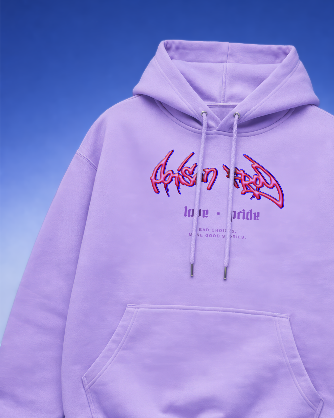 LOVE & PRIDE LAVENDER OVERSIZED HOODIE