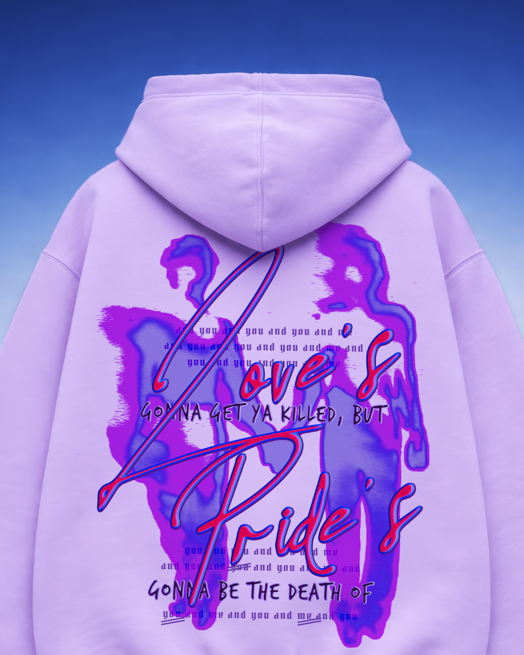 LOVE & PRIDE LAVENDER OVERSIZED HOODIE