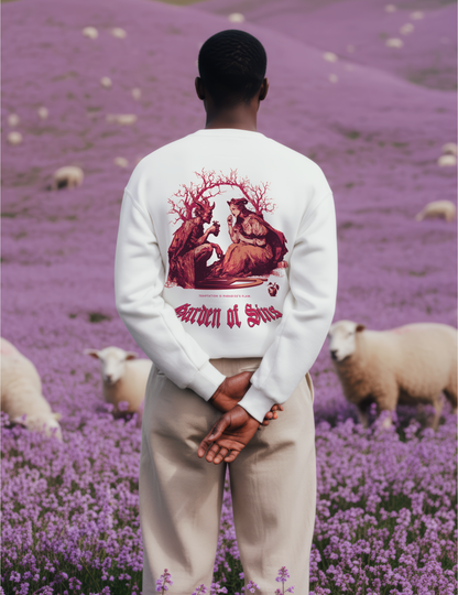 GARDEN OF SINS WHITE OVERSIZED SWEATSHIRT