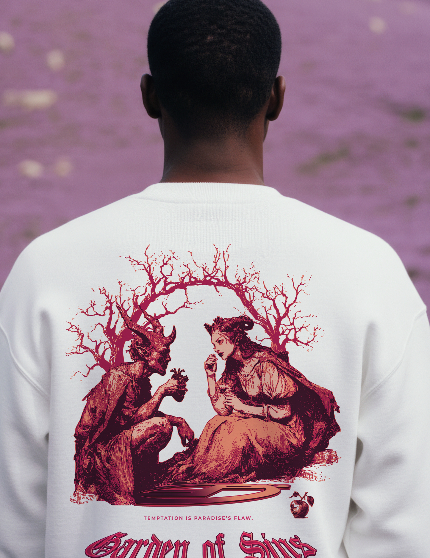 GARDEN OF SINS WHITE OVERSIZED SWEATSHIRT