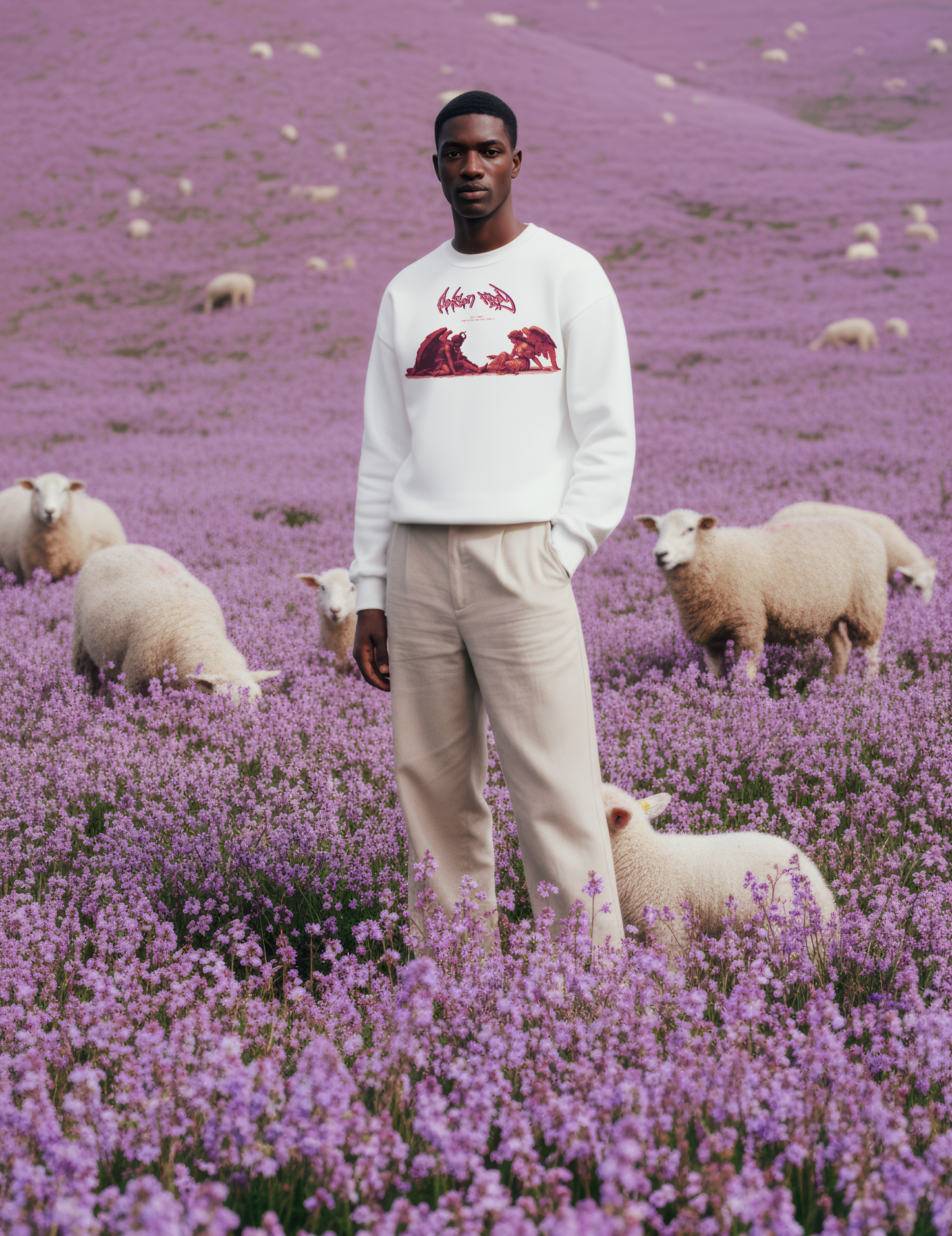 GARDEN OF SINS WHITE OVERSIZED SWEATSHIRT