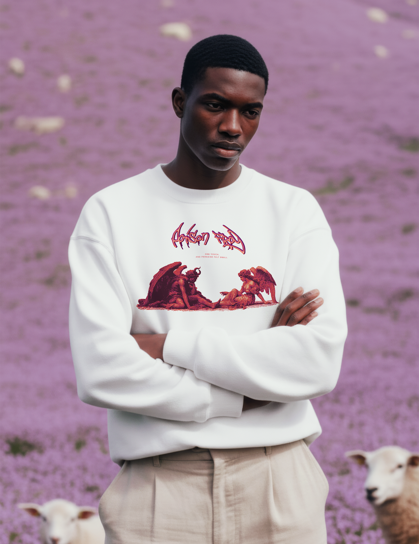 GARDEN OF SINS WHITE OVERSIZED SWEATSHIRT
