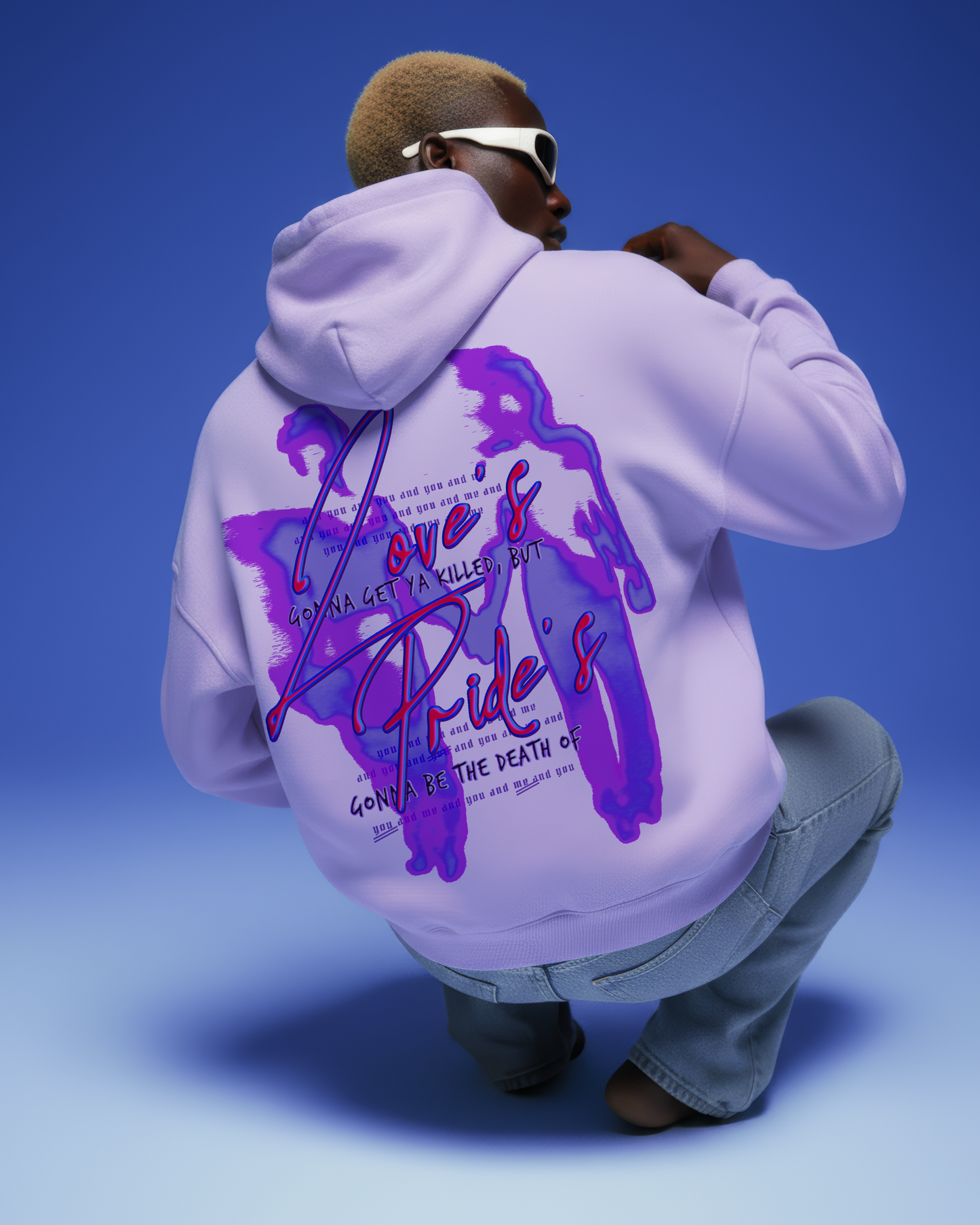 LOVE & PRIDE LAVENDER OVERSIZED HOODIE