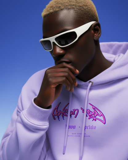 LOVE & PRIDE LAVENDER OVERSIZED HOODIE