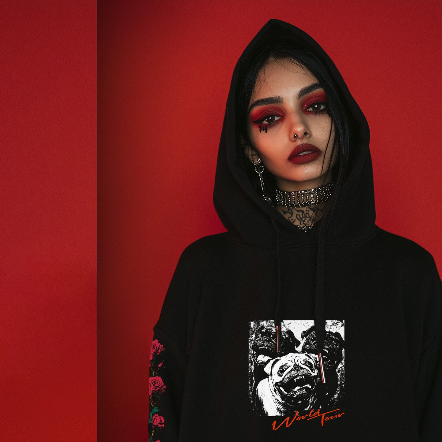 Pugs Of Death Oversized Hoodie