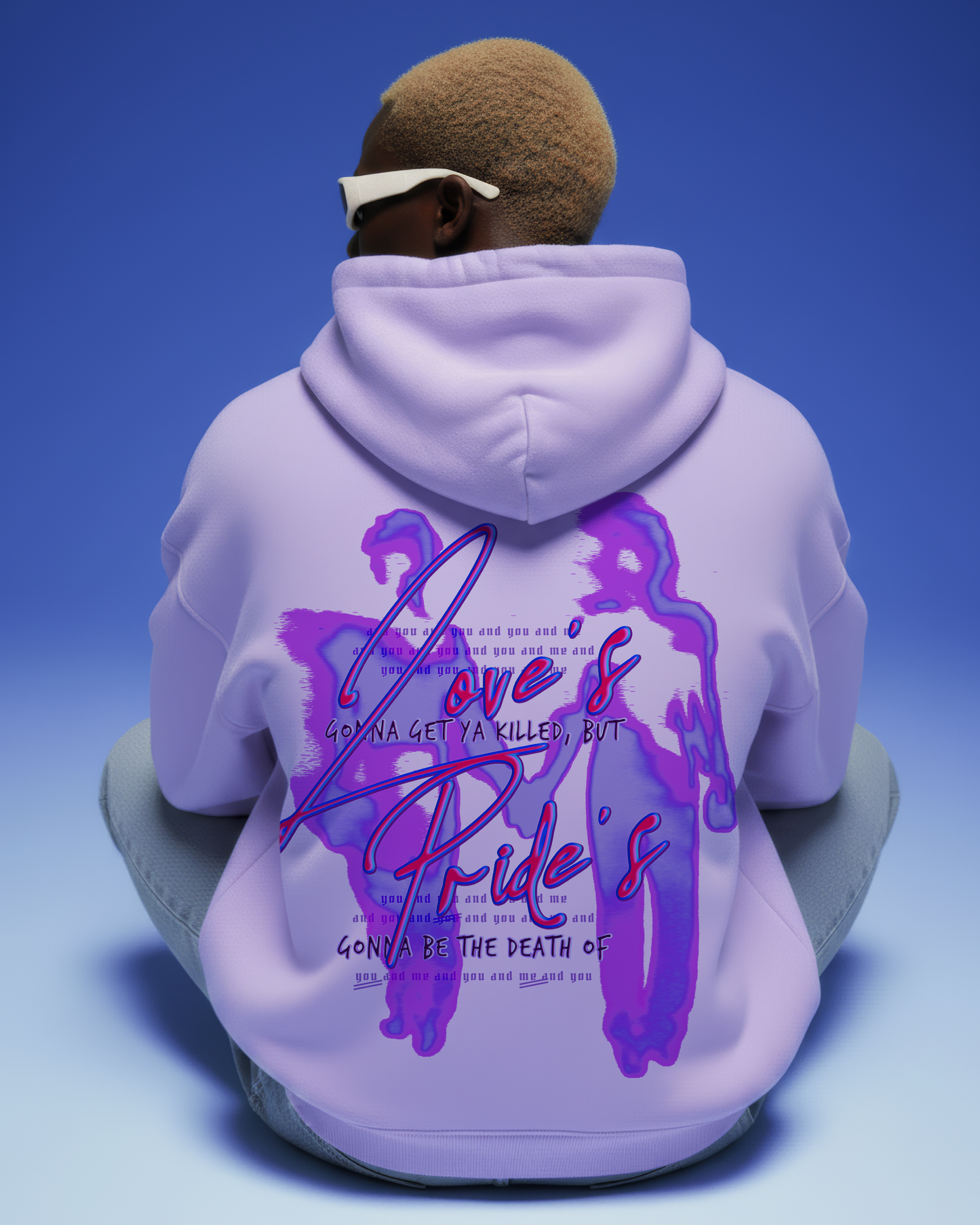 LOVE & PRIDE LAVENDER OVERSIZED HOODIE