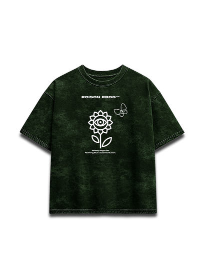Bhimpalasi Acid Washed T-shirt  Deep Forest Green